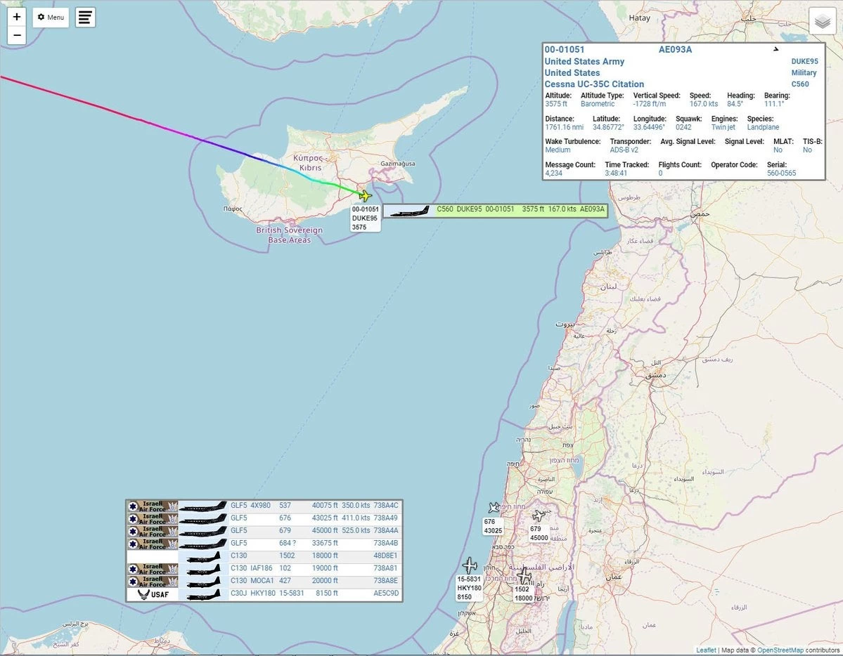 Έντονη κινητικότητα: Αμερικανικό στρατιωτικό αεροσκάφος προσγειώθηκε πριν λίγα 24ωρα στην Λάρνακα